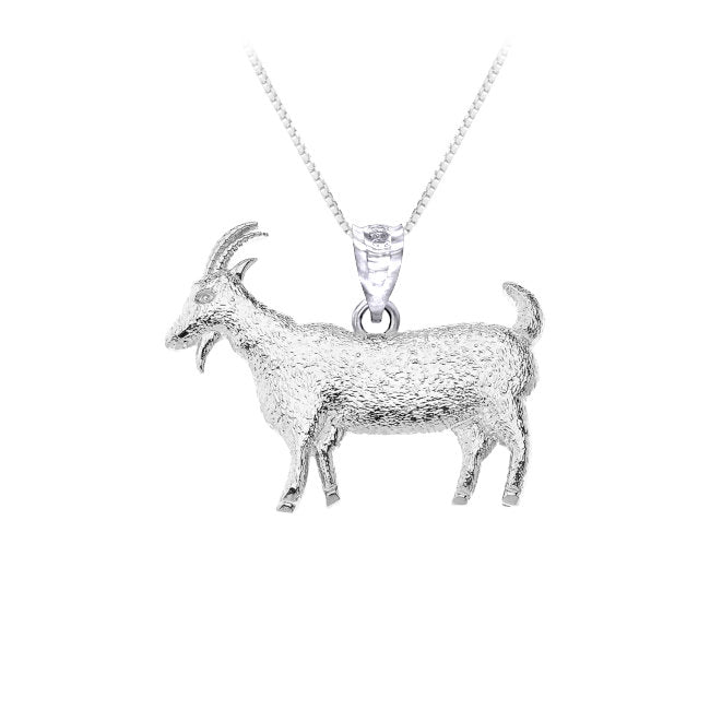 Goat Sterling Silver Pendant