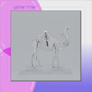 Camel Sterling Silver Pin viewed in 3d rotation