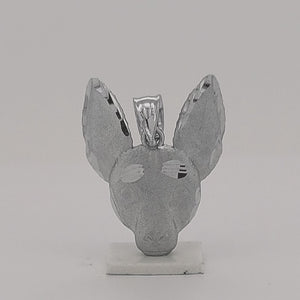 Jack Russell Terrier Sterling Silver Pendant viewed in a 3d experience