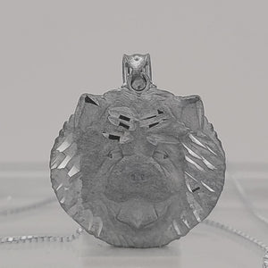Chow Chow Dog Sterling Silver Pendant viewed in a 3d experience