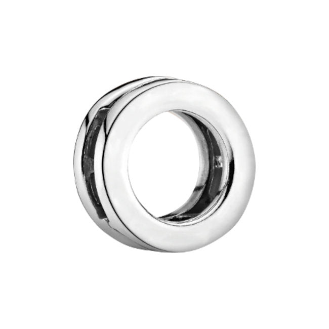 Round Clip Charm in Sterling Silver