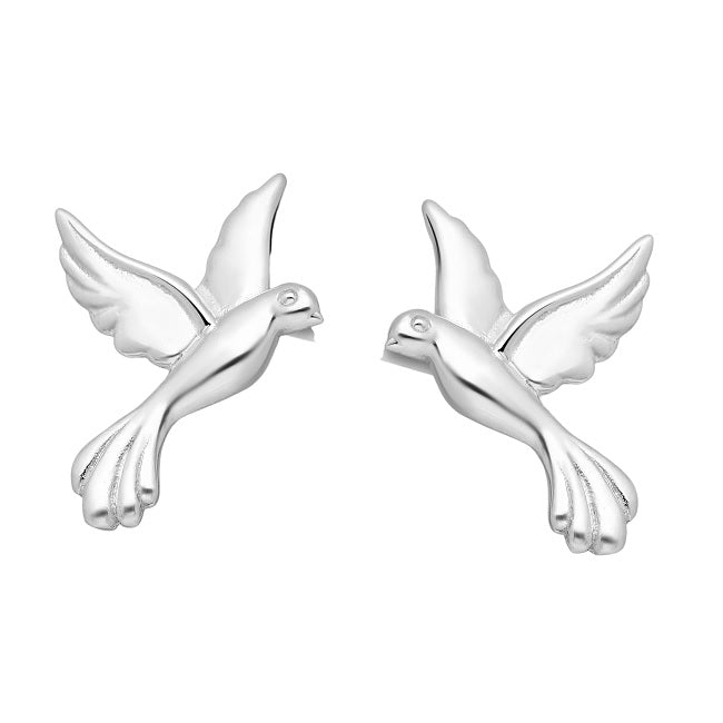 Dove Sterling Silver push-back Earrings