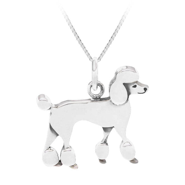 Poodle Dog Sterling Silver Charm Pendant