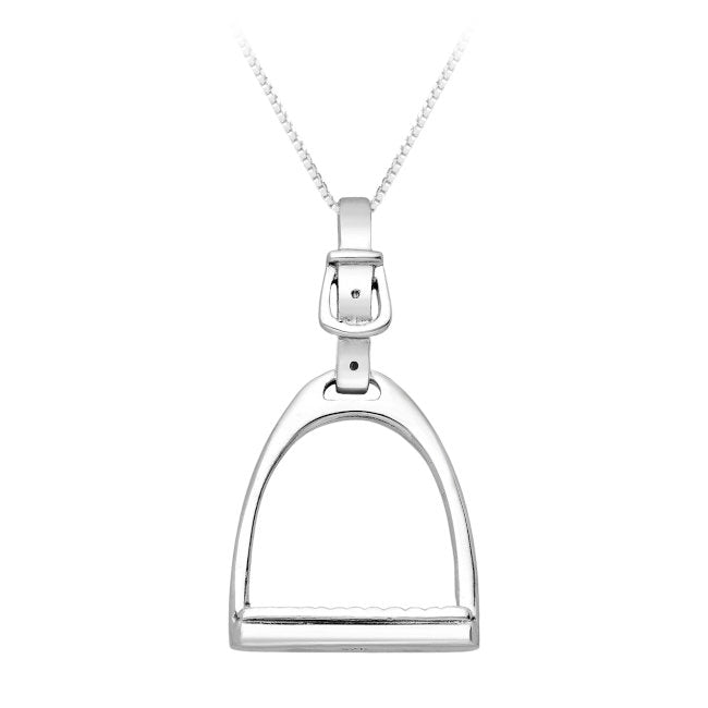 Stirrup Sterling Silver Pendant with Oxidised Accents