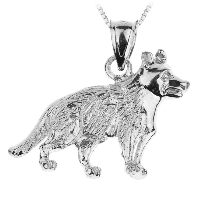 German Shepherd Sterling Silver Pendant