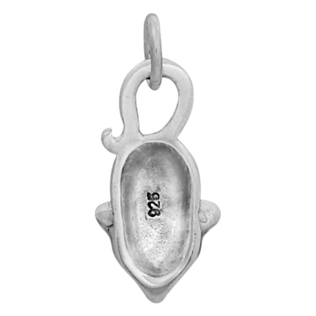 Mouse Sterling Silver Charm Pendant back view