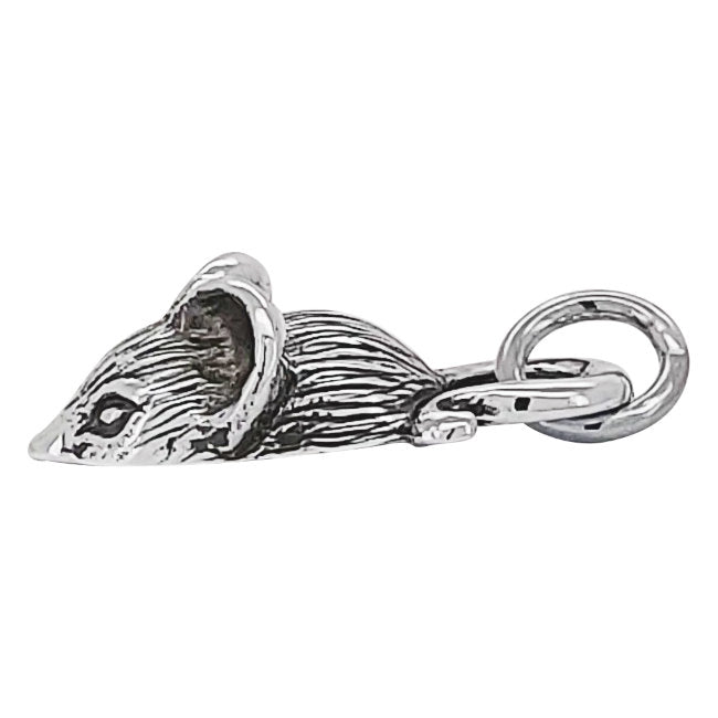 Mouse Sterling Silver Charm Pendant