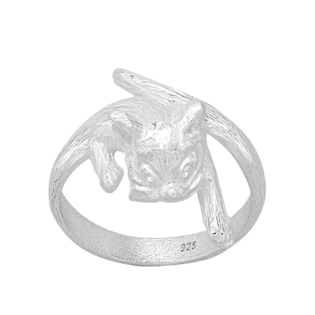Cat adjustable Ring in Sterling Silver