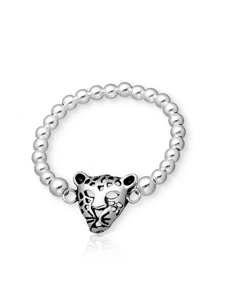 Tiger Sterling Silver Stretch Ring