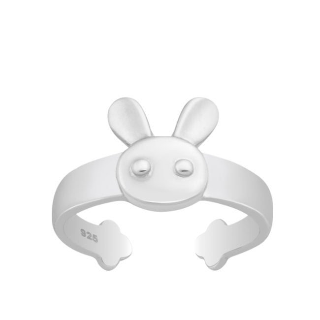 Rabbit adjustable Ring in Sterling Silver