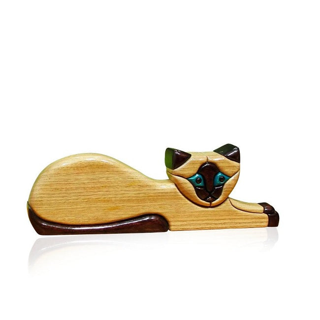 Siamese Cat Wood Sculpture