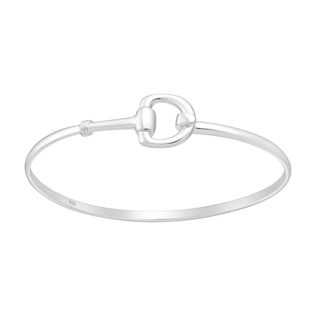 Snaffle Bit solid Sterling Silver Bangle