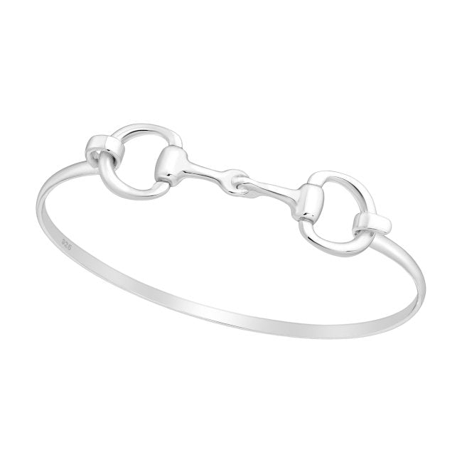 Snaffle Bit solid Sterling Silver Bangle