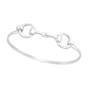 Snaffle Bit solid Sterling Silver Bangle