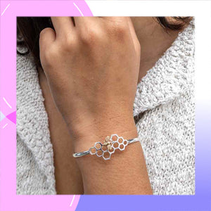 Bee & Honeycomb Cuff Bangle modelled