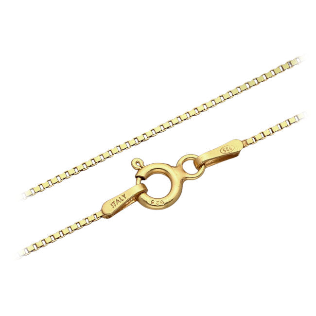 Box chain 18kt Gold Vermeil close-up