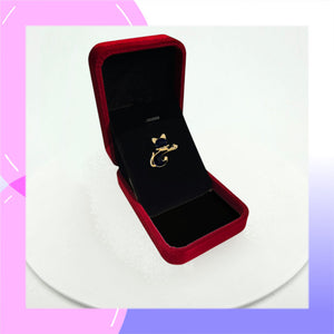 Black Cat Brooch with Enamels presented in a gift box