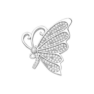 Butterfly Sterling Silver with Cubic Zirconia Brooch