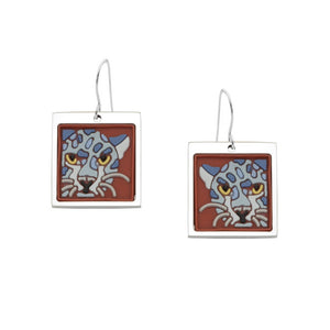 Jaguar Earrings in Stainless Steel with Vinyls