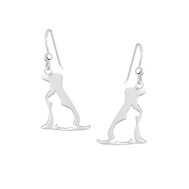 Dog & Cat Companions Sterling Silver dangle Earrings