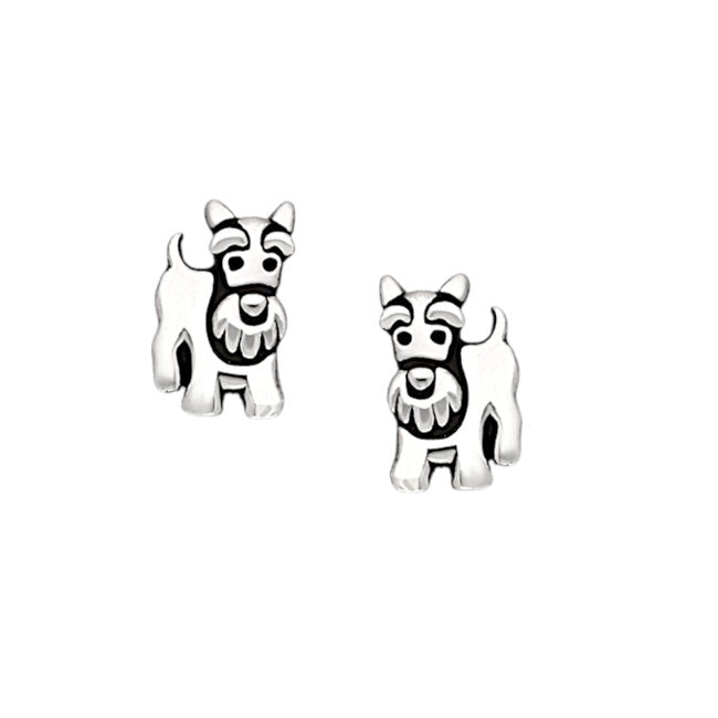 Scottish Terrier Sterling Silver stud Earrings