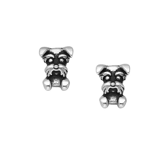 Scottish Terrier Sterling Silver push-back Earrings