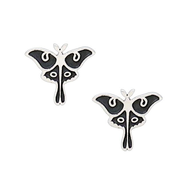 Luna Moth Sterling Silver stud Earrings