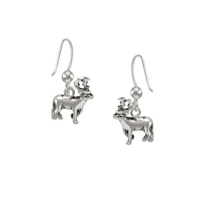 Moose hook Earrings in Sterling Silver