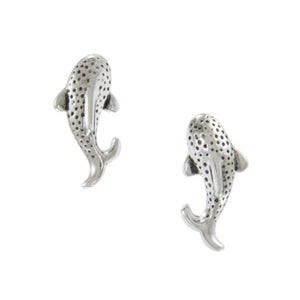 Whale Shark Sterling Silver push-back Earrings