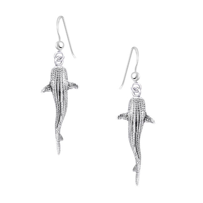 Whale Shark Sterling Silver hook Earrings
