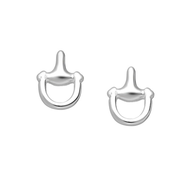 Snaffle Bit Sterling Silver push-back Earrings
