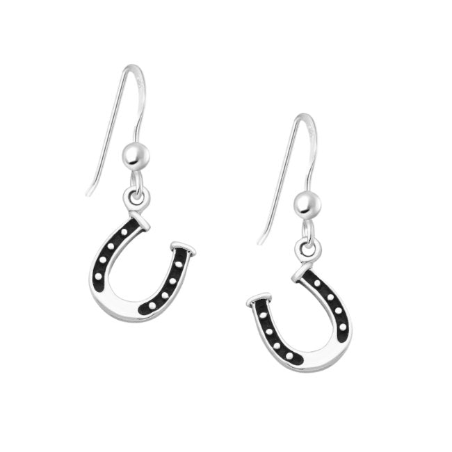 Horseshoe Sterling Silver hook Earrings