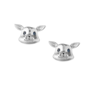 Pig Sterling Silver push-back Earrings