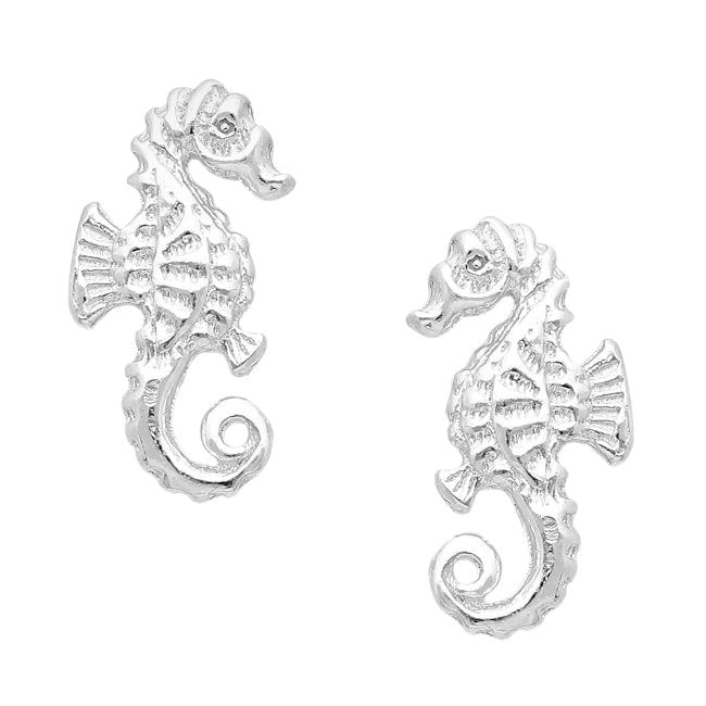 Seahorse Sterling Silver stud Earrings