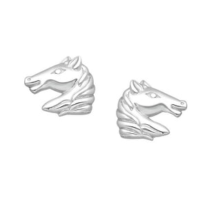 Horse Head Sterling Silver Earrings