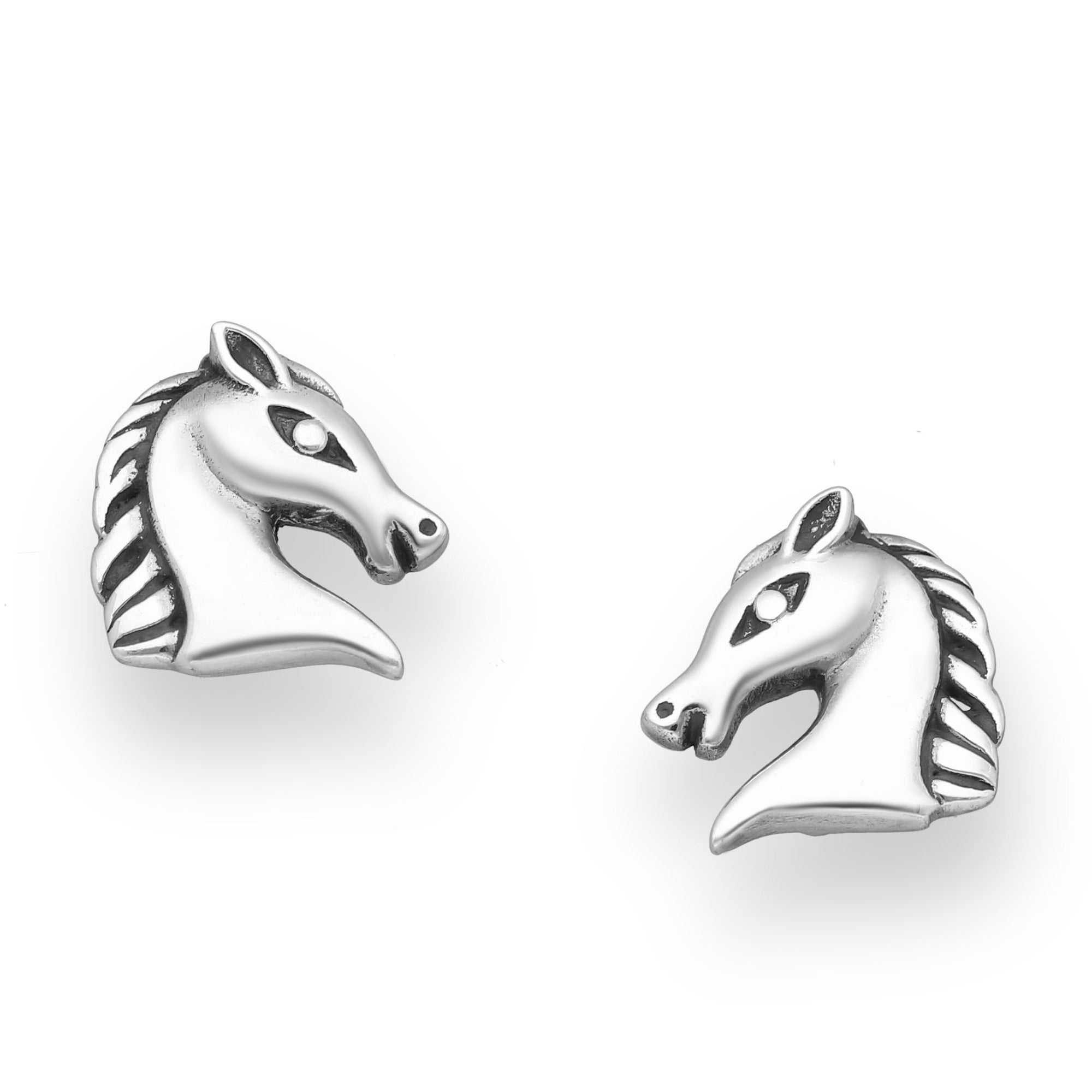 Horse Head Sterling Silver Earrings