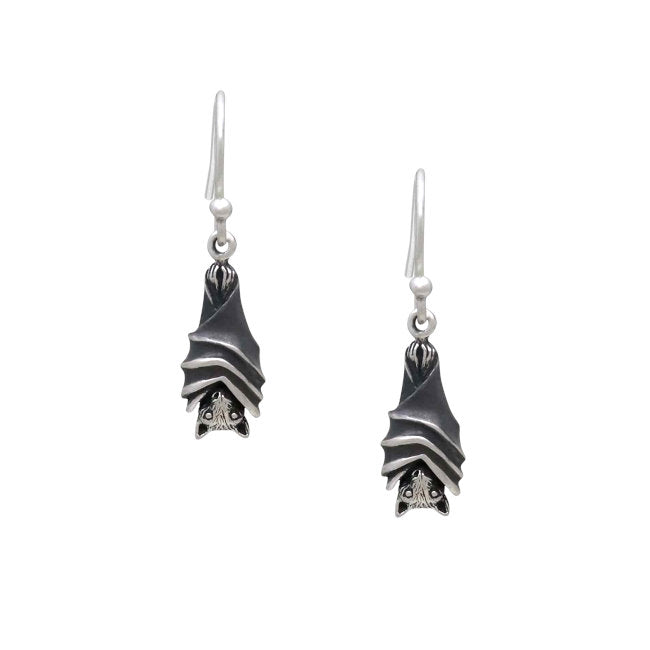 Bat Sterling Silver hook Earrings