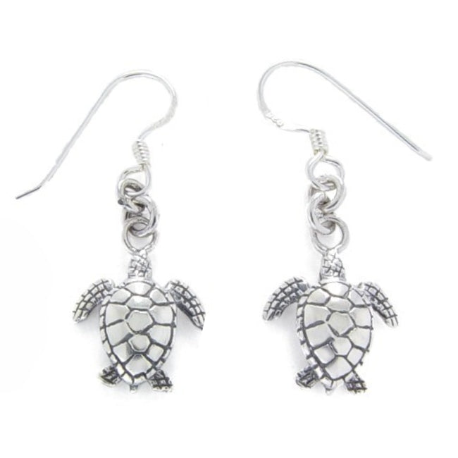 Turtle Sterling Silver hook Earrings