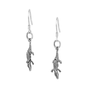 Crocodile with Moveable Body Sterling Silver hook Earrings