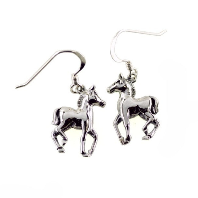 Horse Pony Sterling Silver Earrings