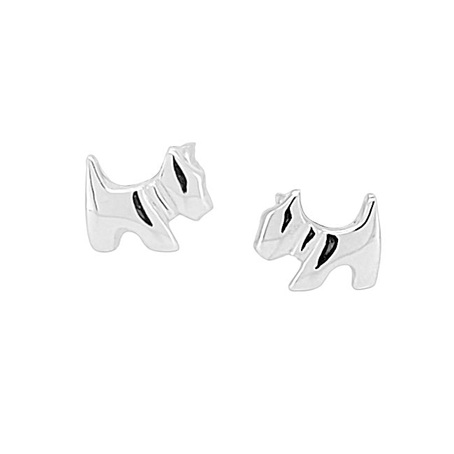 Scottish Terrier Sterling Silver stud Earrings