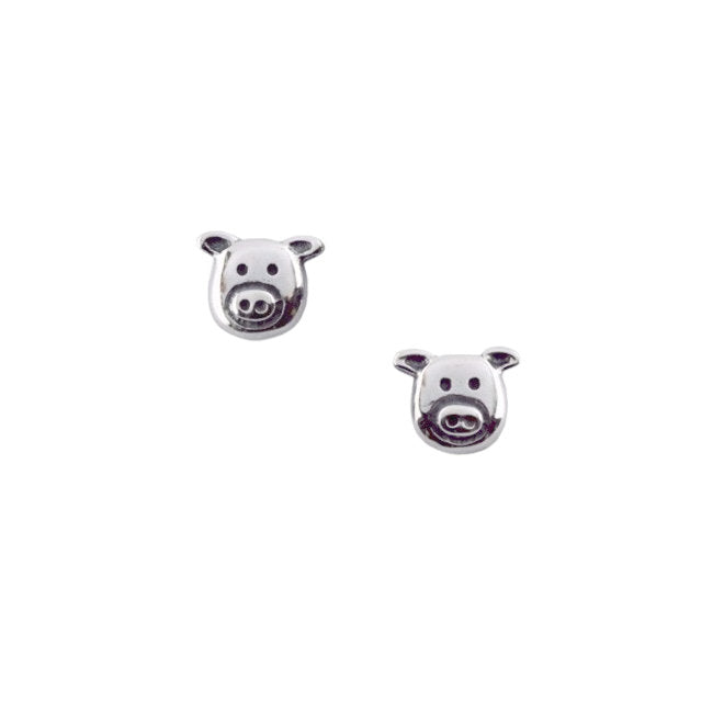 Pig Sterling Silver stud Earrings Julmar Her