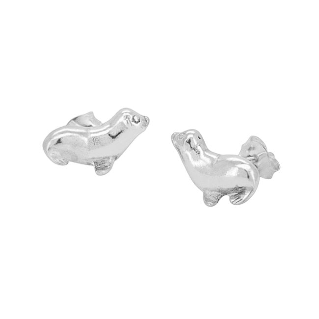 Seal Sterling Silver stud Earrings