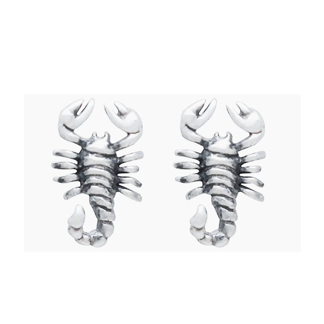 Scorpion Sterling Silver stud Earrings