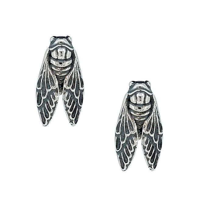 Cicada Sterling Silver Earrings