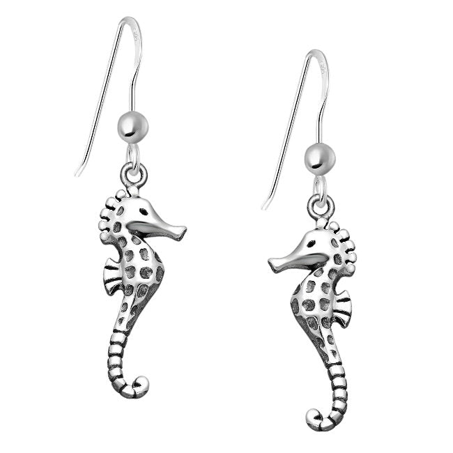 Seahorse Sterling Silver hook Earrings
