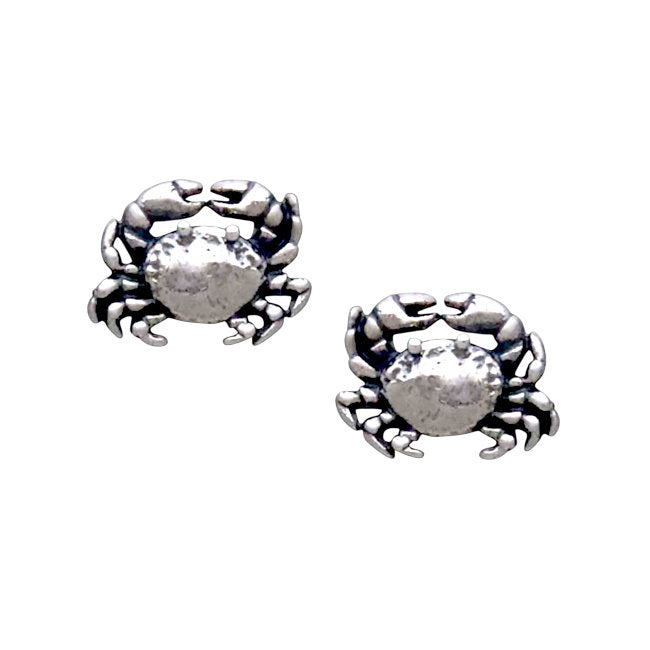 Crab Sterling Silver stud Earrings