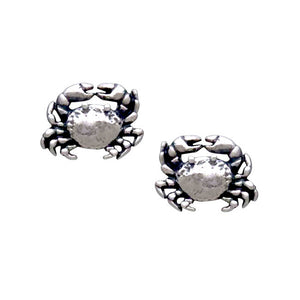 Crab Sterling Silver stud Earrings