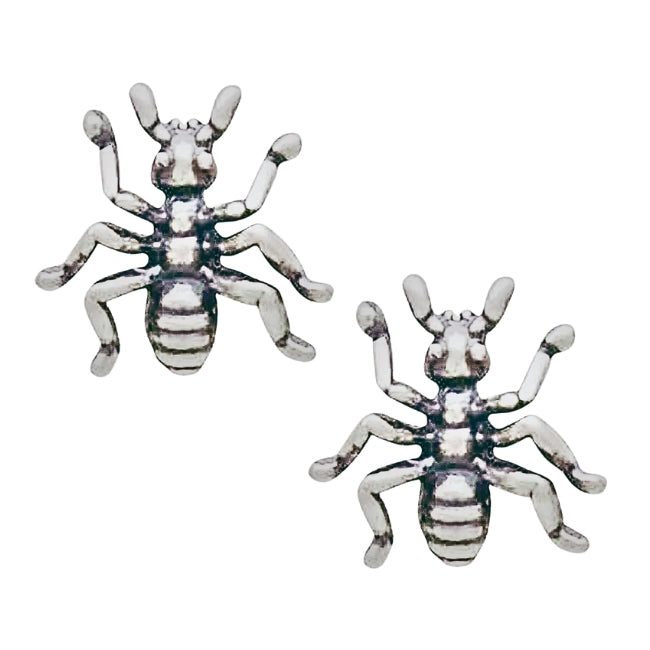 Ant Sterling Silver stud Earrings