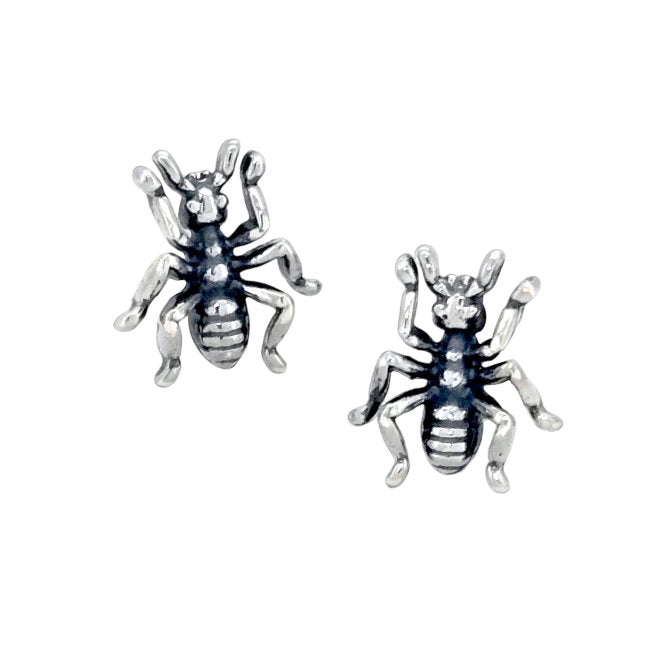 Ant Sterling Silver stud Earrings